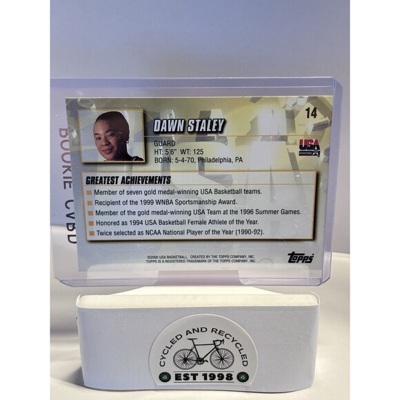 Dawn Staley USA Rookie Card 2000 Topps South Carolina Gamecocks Head Coach WNBA - Picture 2 of 2